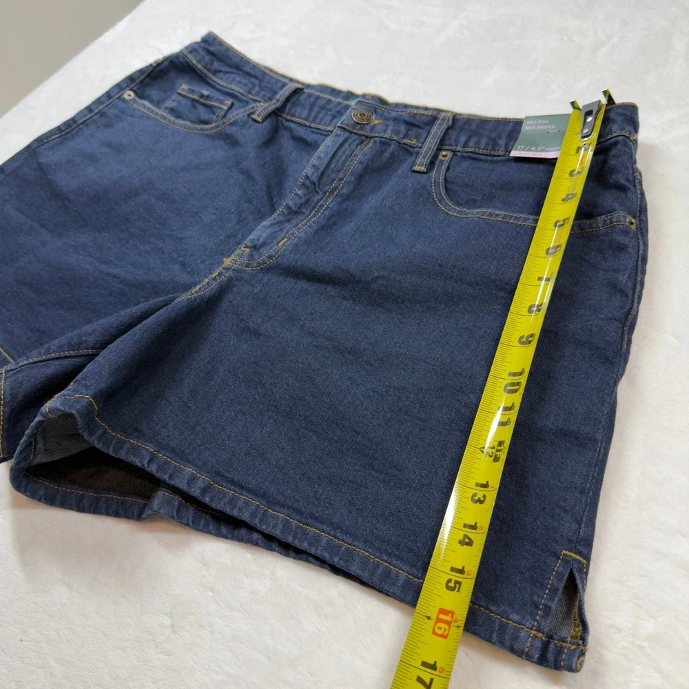Wild Fable Midi Shorts Womens 17‎ Indigo New Mid Rise 4.5 Inseam Denim
